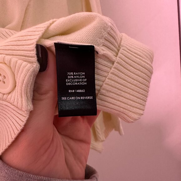 Torrid RetroChic Cream Short Sleeve Strawberry Embroidered Cardigan - Picture 5 of 7